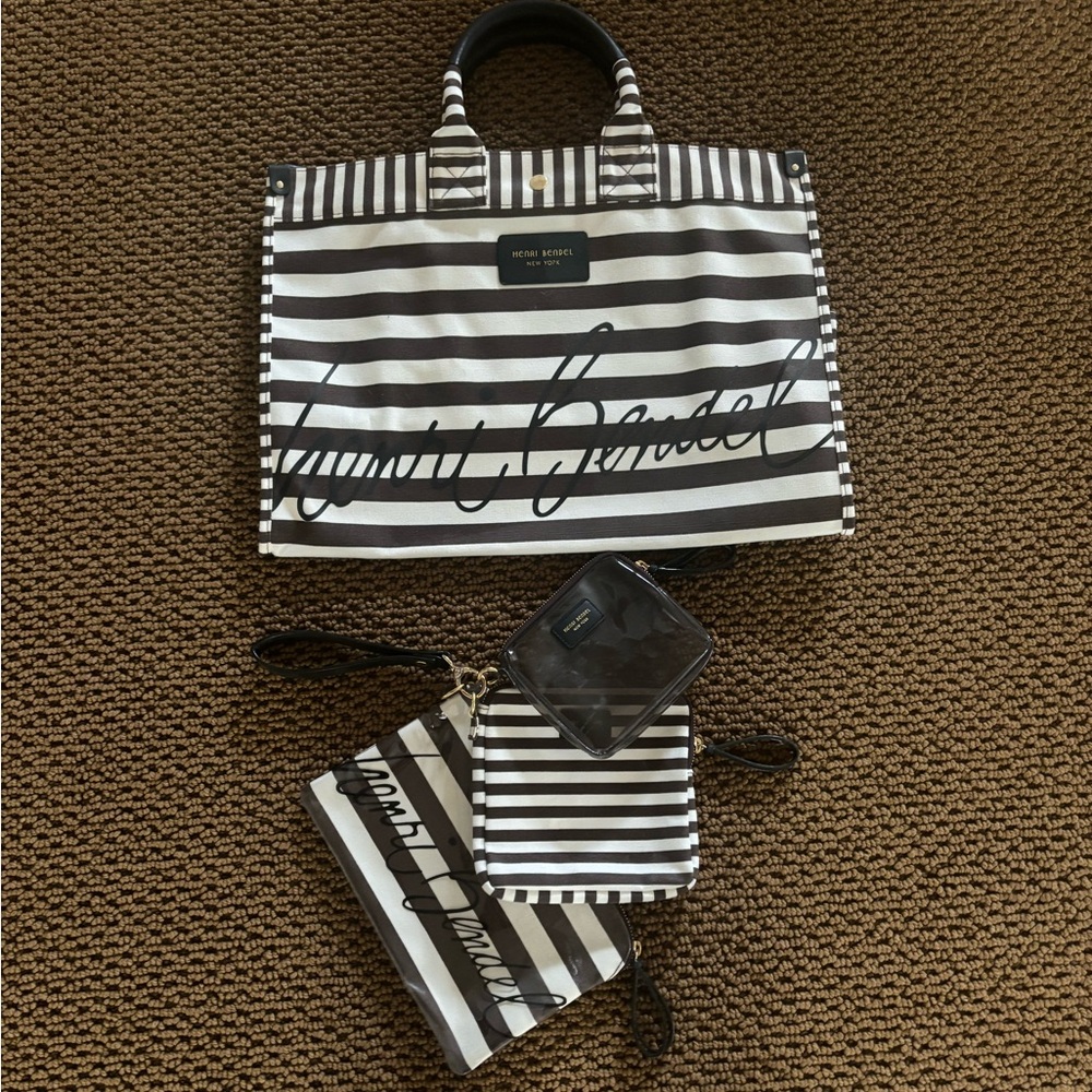 Henri Bendel tote bag and pouch